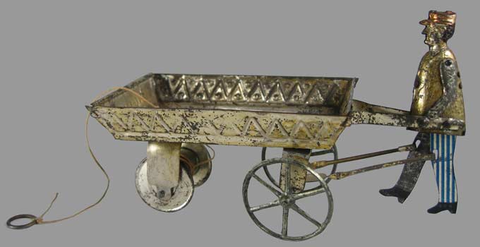 French man with push wagon