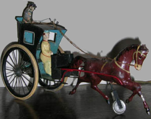 Guntherman Horse drawn Hansom Cab windup toy