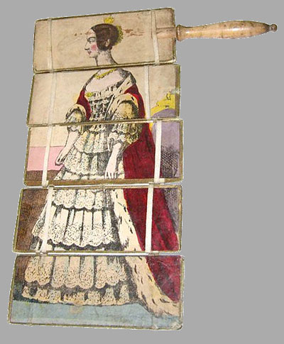 Jacob's ladder toy with image of Queen Victoria on one side