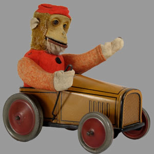 Schuco monkey in car