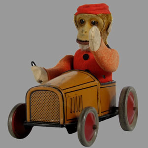 Schuco monkey in car