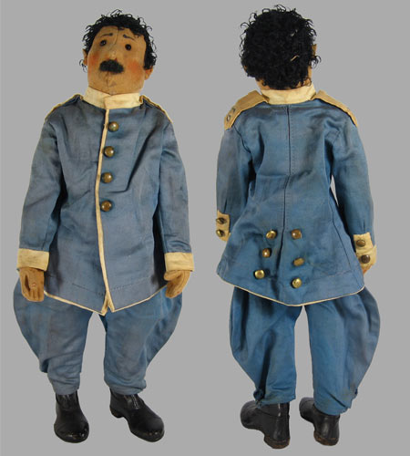 Steiff doll front and back
