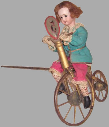 antique Bicyclist from a French gambling game