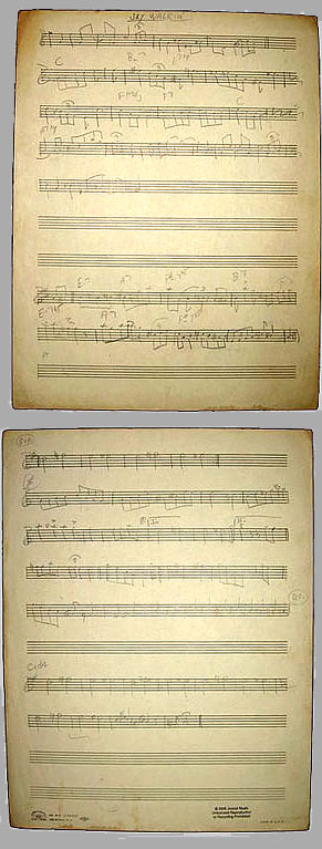 Manuscript of Coltrane's Jay Walkin