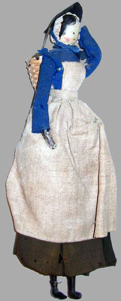 Penny Wooden Doll, Dutch, c. 1850 .