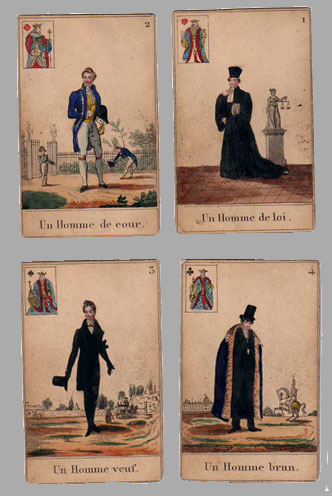 French fortune cards, some examples