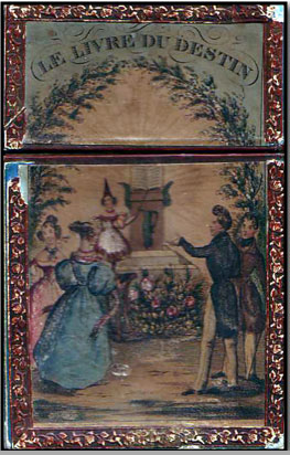 Hand painted French fortune cards