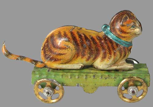 Penny toy cat on wheels